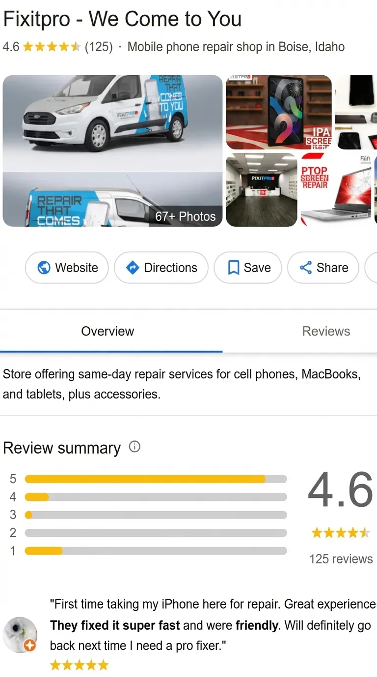 Fixitpro - We Come to You Google Business Profile before